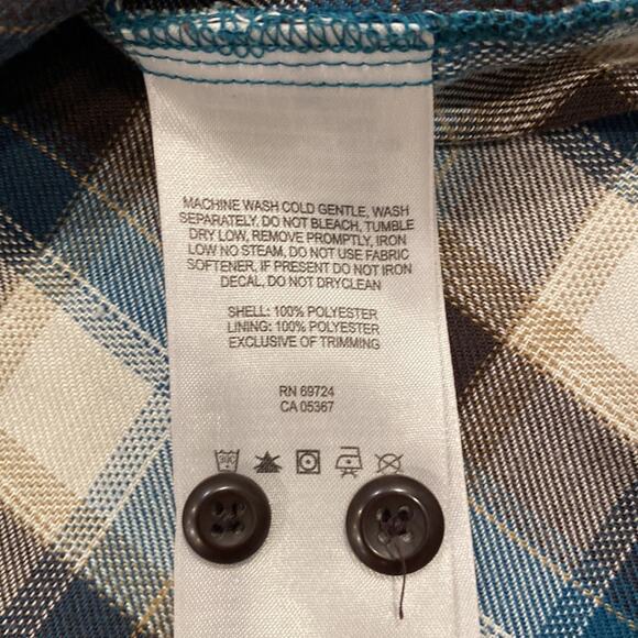 COLUMBIA Silver Ridge Plaid Button Down Shirt XXL - Picture 5 of 7